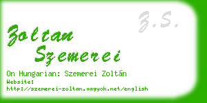 zoltan szemerei business card